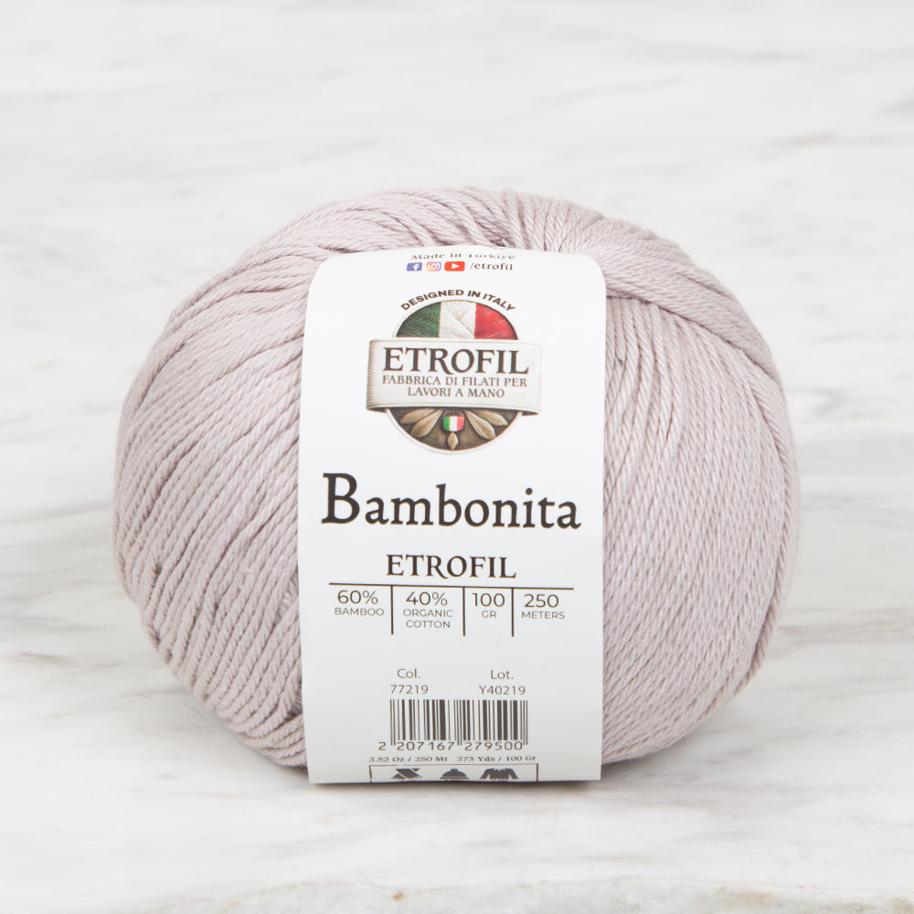 Etrofil Bambonita Bej El Örgü İpi - 77219